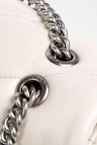 Sac bandoulière en cuir de mouton nappa - Blanc