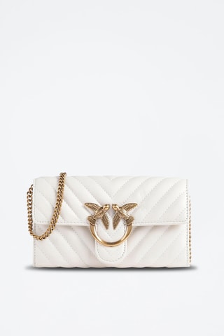 Sac bandoulière en cuir Love One - Blanc