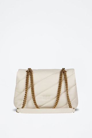 Sac bandoulière en cuir de mouton Classic Love - Blanc