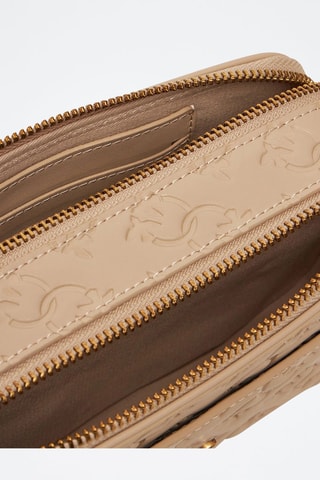 Sac bandoulière en cuir de veau Carrie - Beige