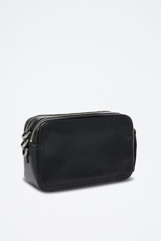 Sac bandoulière en cuir de veau - Noir