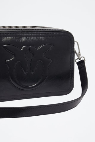 Sac bandoulière en cuir de veau - Noir