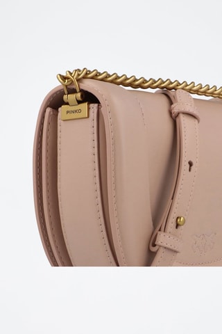 Sac bandoulière en cuir - Rose poudré