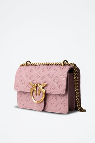 Sac bandoulière en cuir de veau - Mauve