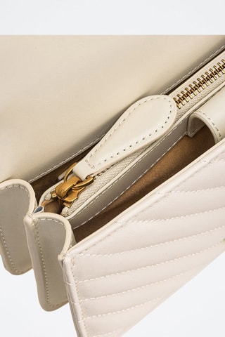 Sac bandoulière en cuir Love One Mini - Blanc