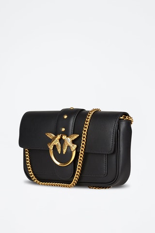 Sac bandoulière en cuir Love One - Noir