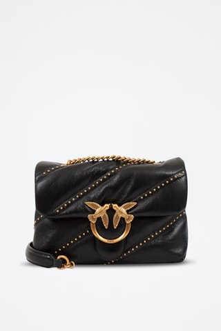 Sac bandoulière en cuir de veau - Noir