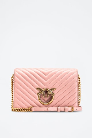 Sac bandoulière en cuir - Rose