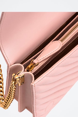 Sac bandoulière en cuir - Rose