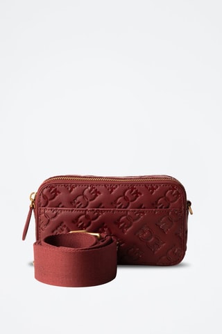 Sac bandoulière en cuir de veau Modello Carrie - Bordeaux