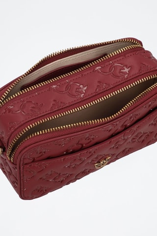 Sac bandoulière en cuir de veau Modello Carrie - Bordeaux