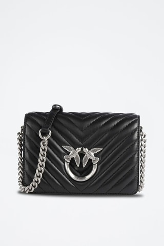 Sac bandoulière en cuir nappa - Noir