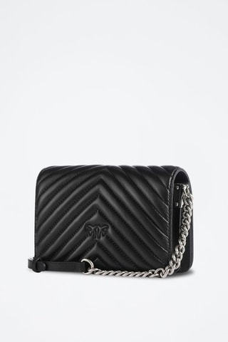 Sac bandoulière en cuir nappa - Noir