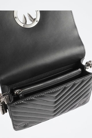 Sac bandoulière en cuir nappa - Noir