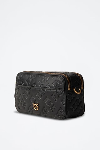 Sac bandoulière en cuir de veau Modello Carrie - Noir