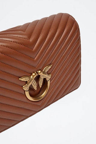 Sac bandoulière en cuir nappa - Marron