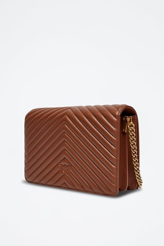 Sac bandoulière en cuir nappa - Marron