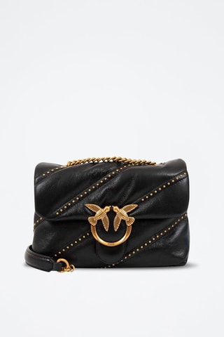 Sac bandoulière en cuir de veau - Noir