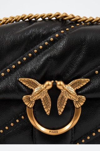 Sac bandoulière en cuir de veau - Noir