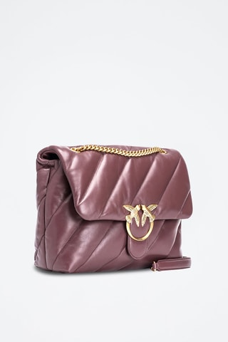 Sac bandoulière en cuir de mouton Piccio - Marron - Pinko