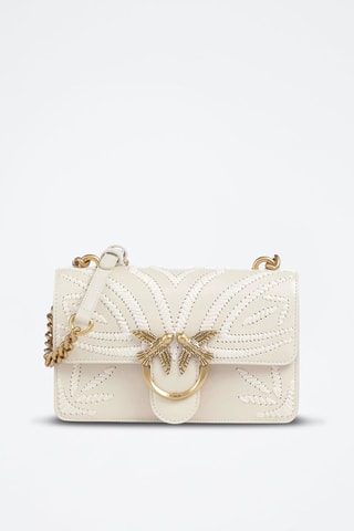 Sac bandoulière en cuir de mouton Love One Mini Cl - Blanc