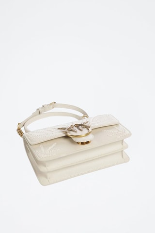 Sac bandoulière en cuir de mouton Love One Mini Cl - Blanc