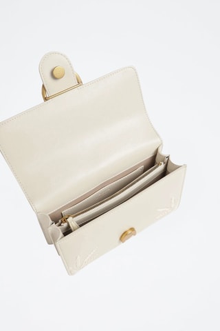 Sac bandoulière en cuir de mouton Love One Mini Cl - Blanc
