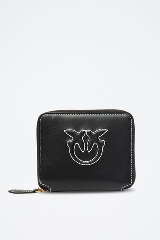 Portefeuille en cuir de veau - Noir