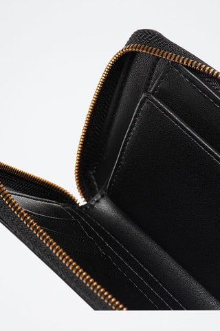 Portefeuille en cuir de veau - Noir