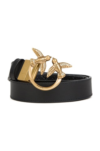 Ceinture en cuir Love Berry - Noir