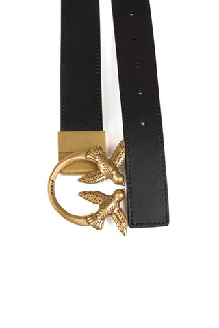 Ceinture en cuir Love Berry - Noir