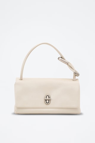 Sac porté épaule en cuir The Mini Dual - Ecru