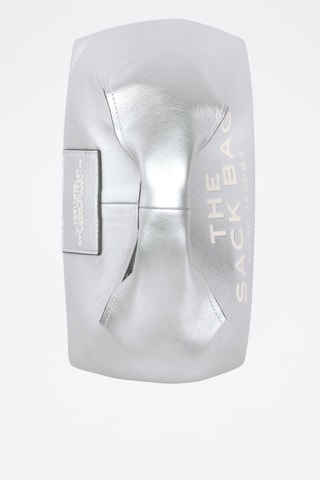 Sac à main en cuir The Mini Sack - Argenté et blanc