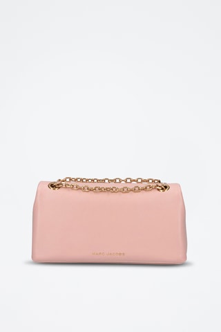 Sac bandoulière en cuir The Dual Chain - Rose poudré 