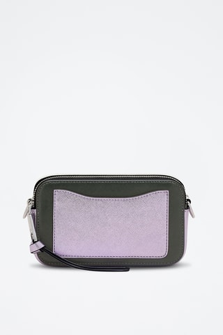 Sac bandoulière en cuir The Snapshot - Kaki et blanc 