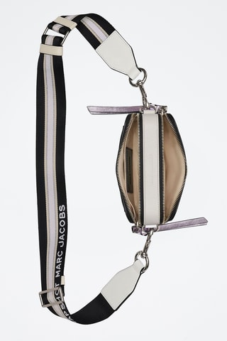 Sac bandoulière en cuir The Snapshot - Kaki et blanc 