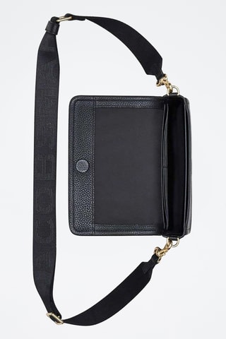 Sac bandoulière en cuir The Leather Mini Bag - Noir