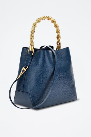 Sac à main en cuir Aida - Bleu cobalt