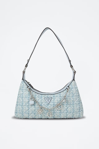 Sac porté épaule en tweed Everlee - Bleu clair