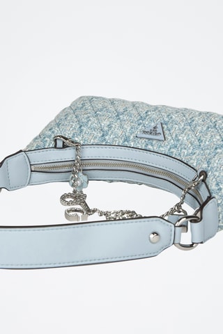 Sac porté épaule en tweed Everlee - Bleu clair