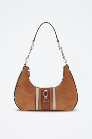 Sac porté épaule en nubuck Erenia - Marron