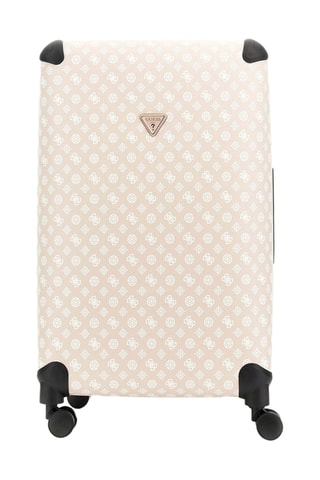 Valise grand volume Wilder - Beige et blanc - 77 cm