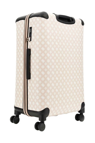 Valise grand volume Wilder - Beige et blanc - 77 cm