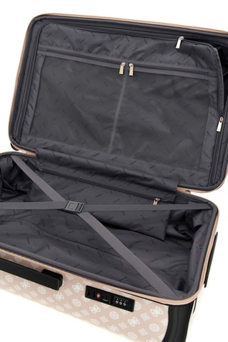 Valise grand volume Wilder - Beige et blanc - 77 cm