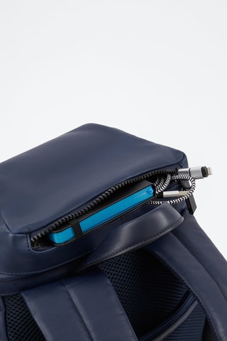 Leren Rugtas - Marineblauw