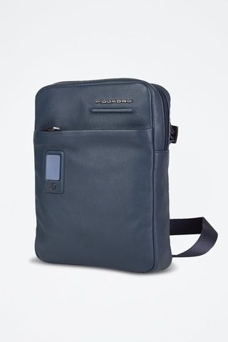 Leren Schoudertas - Rood Blauw