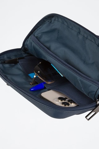 Leren Schoudertas - Rood Blauw