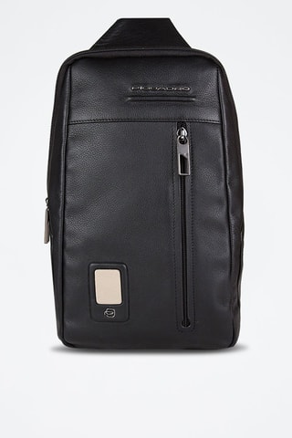 Leren Schoudertas - Rood Zwart