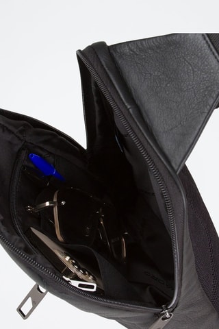 Leren Schoudertas - Rood Zwart