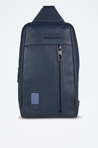 Leren Schoudertas - Rood Blauw